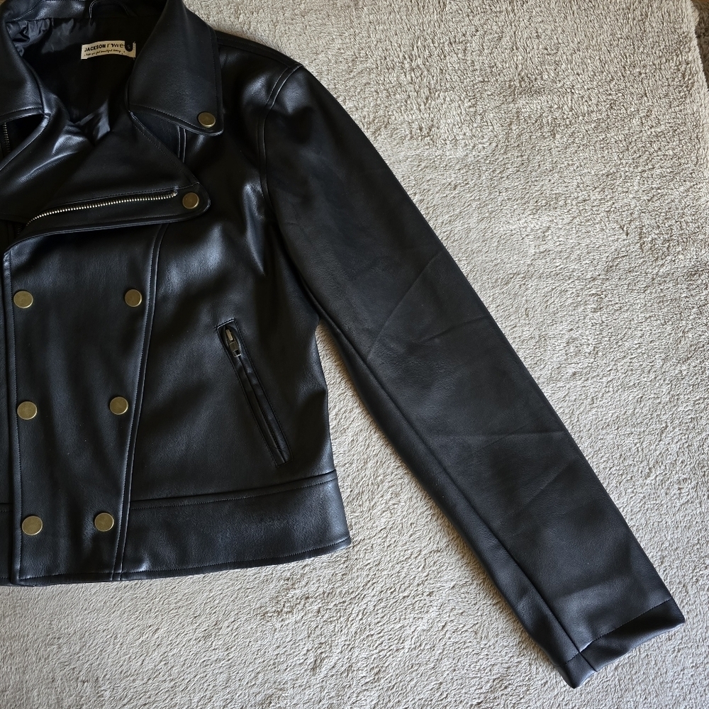 Jackson Rowe Bond Faux Leather Jacket size small - Picture 6 of 16